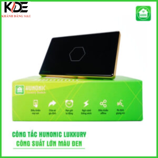 Hunonic Luxury Công Suất Lớn Cho Máy Bơm, Bình Nóng Lạnh Màu Đen
