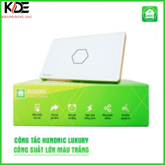 Hunonic Luxury Công Suất Lớn Cho Máy Bơm, Bình Nóng Lạnh Màu Trắng