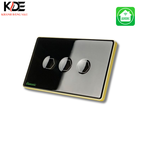 Công tắc cảm ứng BLE Hunonic Premium 3 nút , HCN ,màu Đen