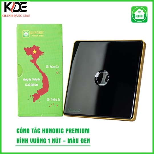 Công Tắc Hunonic Premium Hình Vuông 1 nút